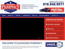 Tablet Screenshot of glenoakspharmacy.com